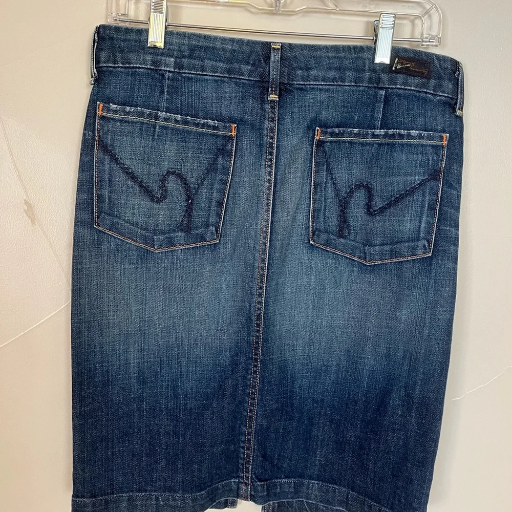 Citizens of Humanity knee length jean denim sexy secretary pencil skirt size‎ 27